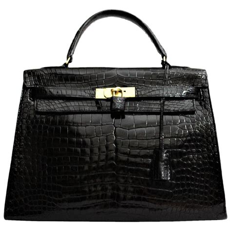 hermes black leather bag snake|hermes alligator kelly bag.